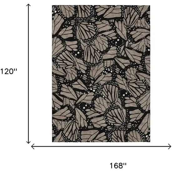 Taupe And Brown Animal Print Washable Indoor Outdoor Area Rug Photo 5