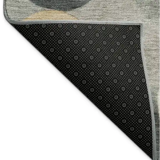 Taupe And Brown Geometric Washable Indoor Outdoor Area Rug Photo 9