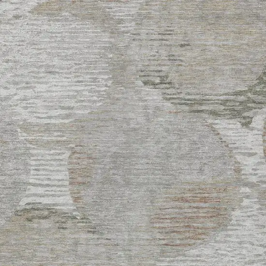 Taupe And Brown Geometric Washable Indoor Outdoor Area Rug Photo 3
