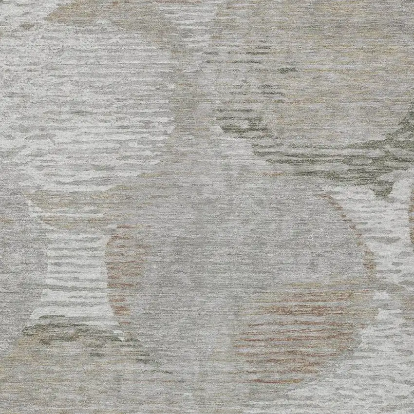 Taupe And Brown Geometric Washable Indoor Outdoor Area Rug Photo 3