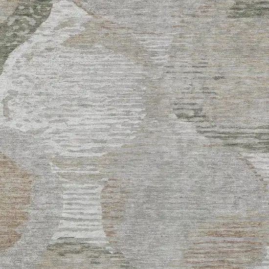 Taupe And Brown Geometric Washable Indoor Outdoor Area Rug Photo 3