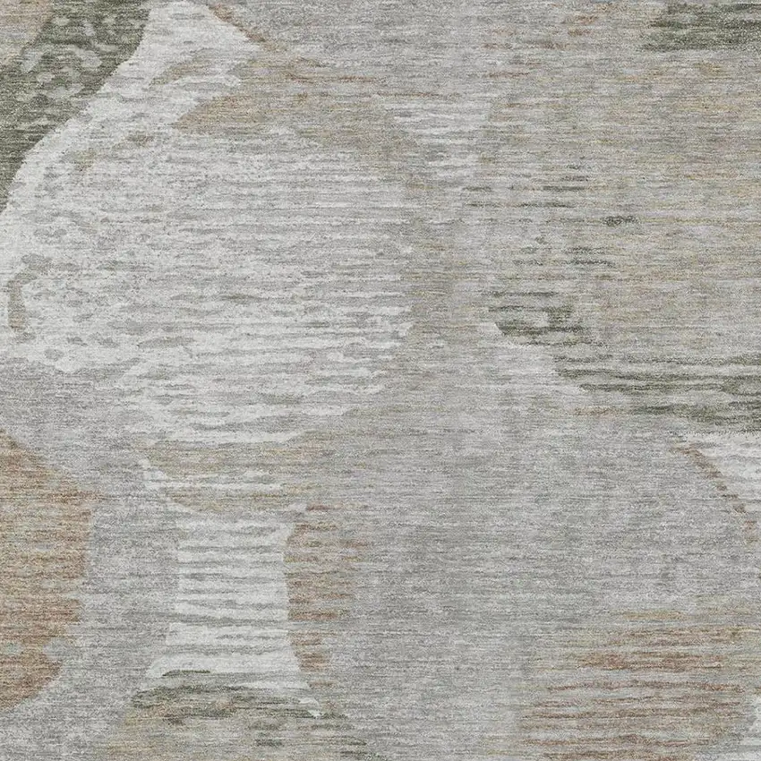 Taupe And Brown Geometric Washable Indoor Outdoor Area Rug Photo 3