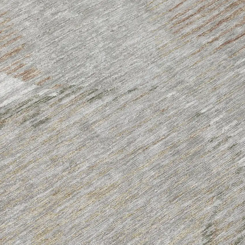 Taupe And Brown Geometric Washable Indoor Outdoor Area Rug Photo 6