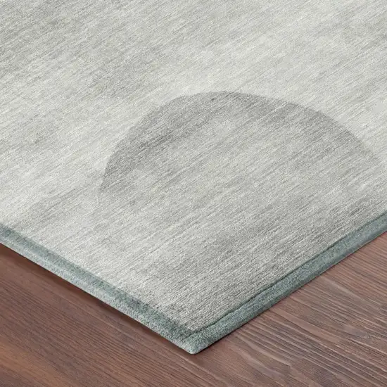 Taupe And Brown Geometric Washable Indoor Outdoor Area Rug Photo 3