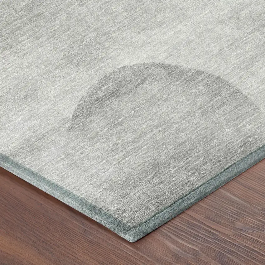 Taupe And Brown Geometric Washable Indoor Outdoor Area Rug Photo 3