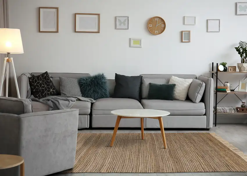 Taupe And Brown Jute Abstract Hand Woven Area Rug Photo 5