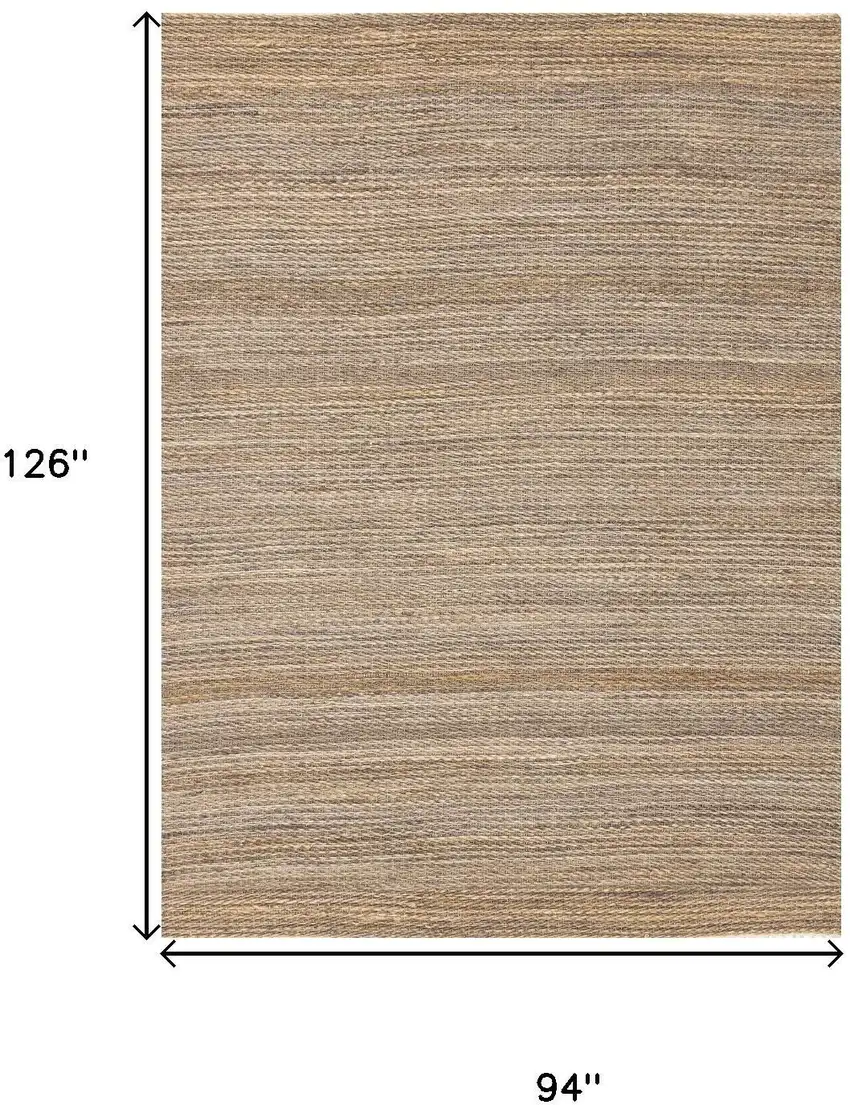 Taupe And Brown Jute Abstract Hand Woven Area Rug Photo 3