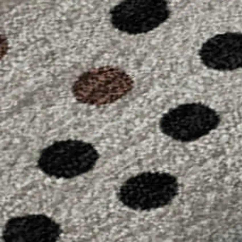 Taupe And Brown Polka Dot Washable Area Rug With UV Protection Photo 2