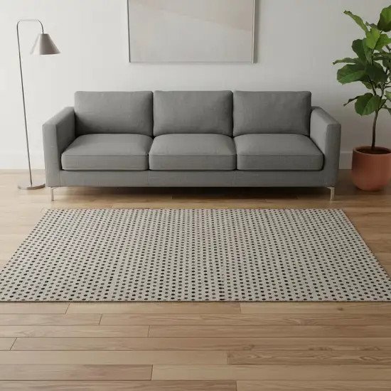 Taupe And Brown Polka Dot Washable Area Rug With UV Protection Photo 2