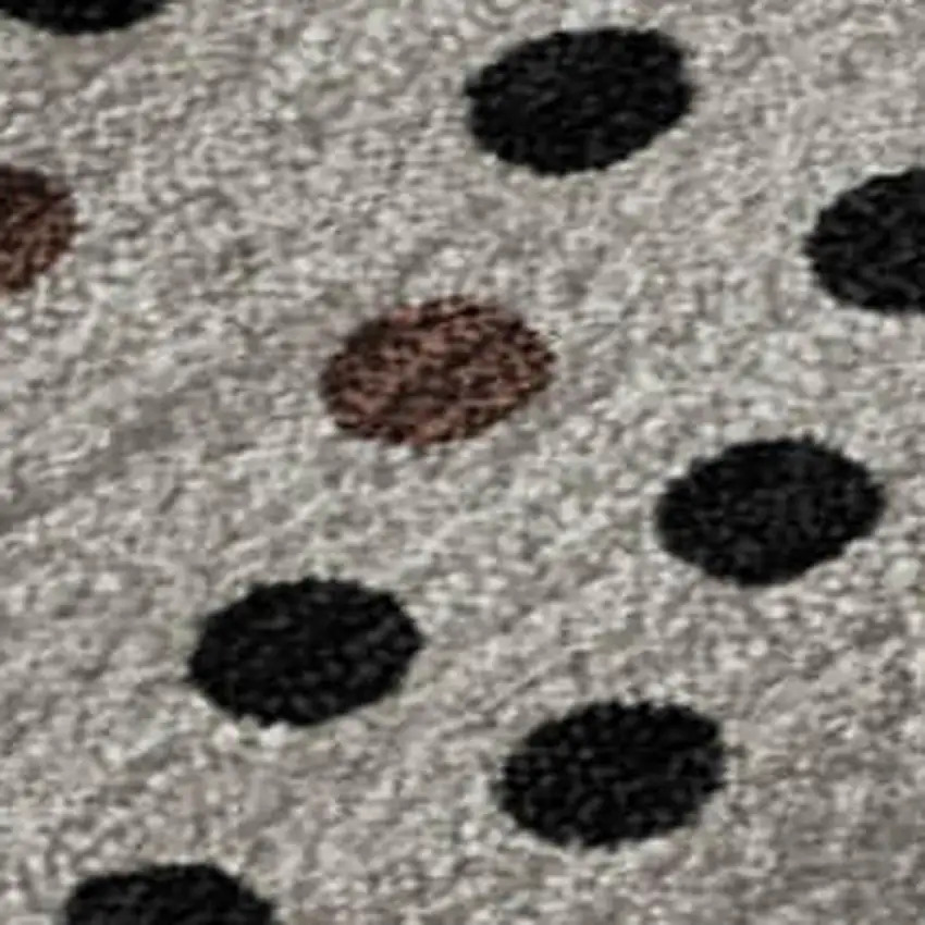 Taupe And Brown Polka Dot Washable Area Rug With UV Protection Photo 2