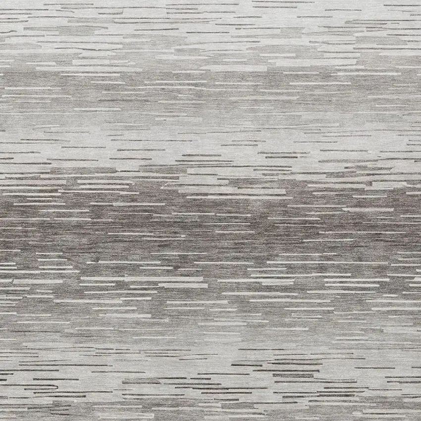 Taupe And Brown Striped Washable Indoor Outdoor Area Rug Photo 6