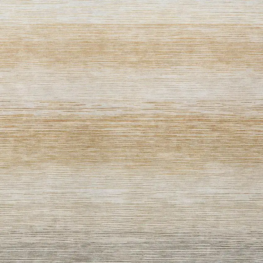 Taupe And Brown Striped Washable Indoor Outdoor Area Rug Photo 2