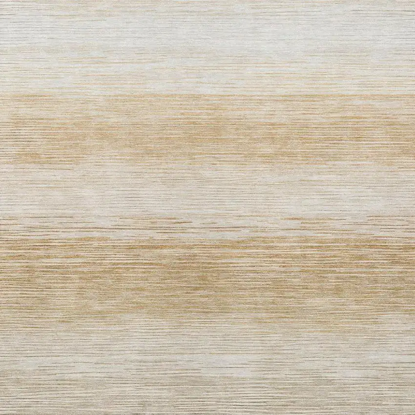 Taupe And Brown Striped Washable Indoor Outdoor Area Rug Photo 2
