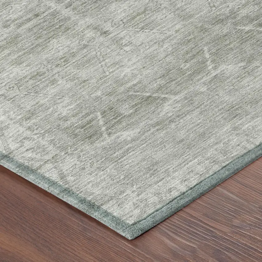 Taupe And Brown Tribal Washable Indoor Outdoor Area Rug Photo 5