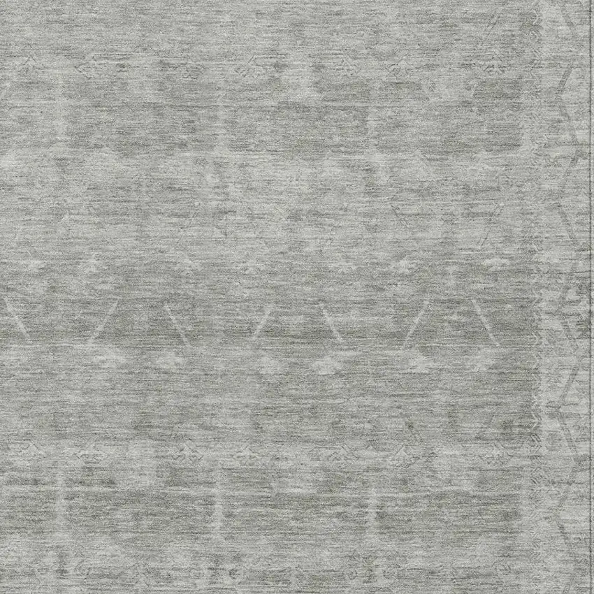 Taupe And Brown Tribal Washable Indoor Outdoor Area Rug Photo 3