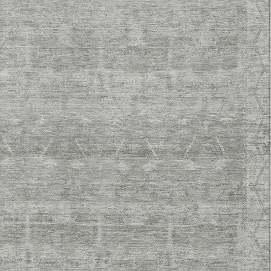 Taupe And Brown Tribal Washable Indoor Outdoor Area Rug Photo 3