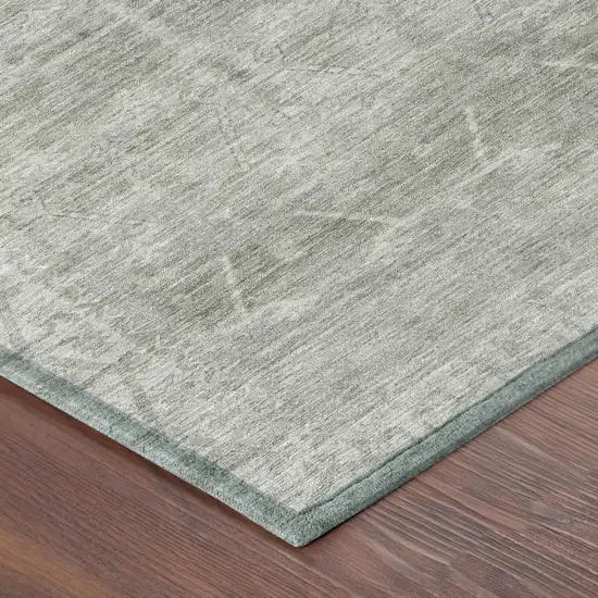 Taupe And Brown Tribal Washable Indoor Outdoor Area Rug Photo 5