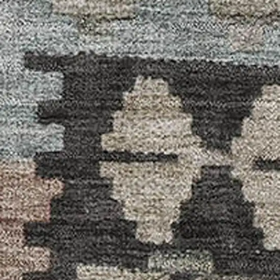 Taupe And Charcoal Tribal Washable Area Rug With UV Protection Photo 3