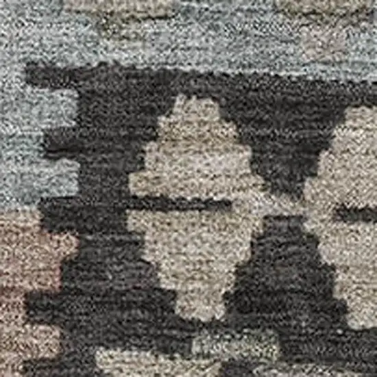 Taupe And Charcoal Tribal Washable Area Rug With UV Protection Photo 3