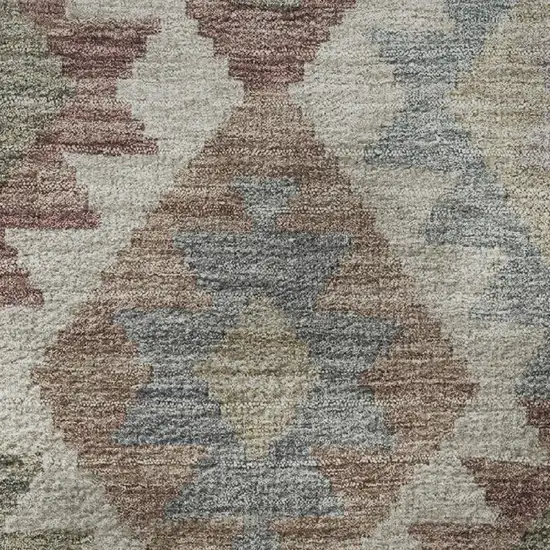 Taupe And Charcoal Tribal Washable Area Rug With UV Protection Photo 8