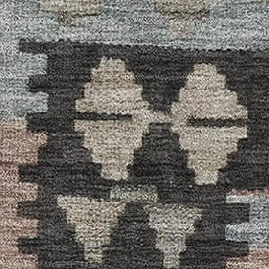 Taupe And Charcoal Tribal Washable Area Rug With UV Protection Photo 4