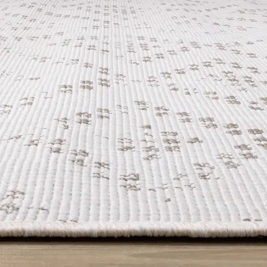 Taupe And Cream Geometric Area Rug Photo 9