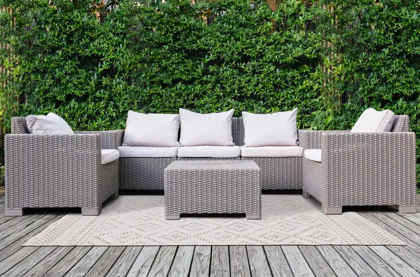 Taupe And Cream Geometric Area Rug Photo 6