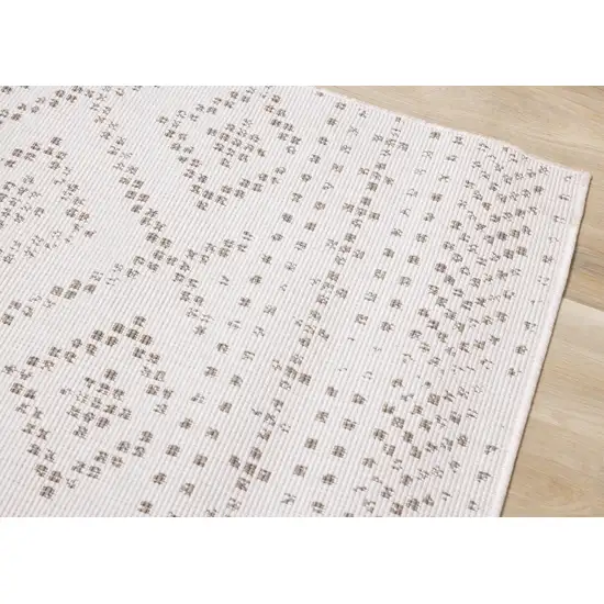 Taupe And Cream Geometric Area Rug Photo 7