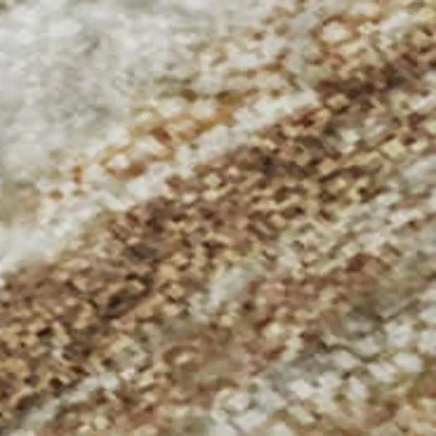 Taupe And Gold Nautical Washable Area Rug With UV Protection Photo 1