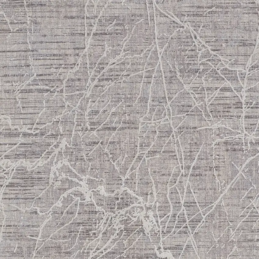 Taupe And Gray Abstract Power Loom Distressed Stain Resistant Area Rug Photo 3