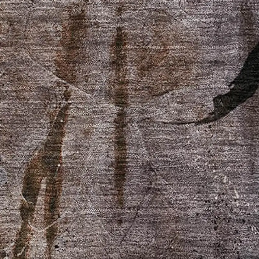 Taupe And Gray Abstract Washable Area Rug With UV Protection Photo 3