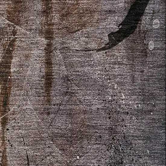 Taupe And Gray Abstract Washable Area Rug With UV Protection Photo 3