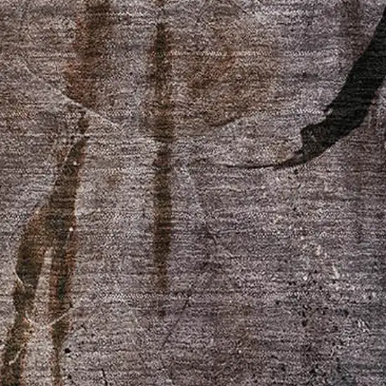 Taupe And Gray Abstract Washable Area Rug With UV Protection Photo 3