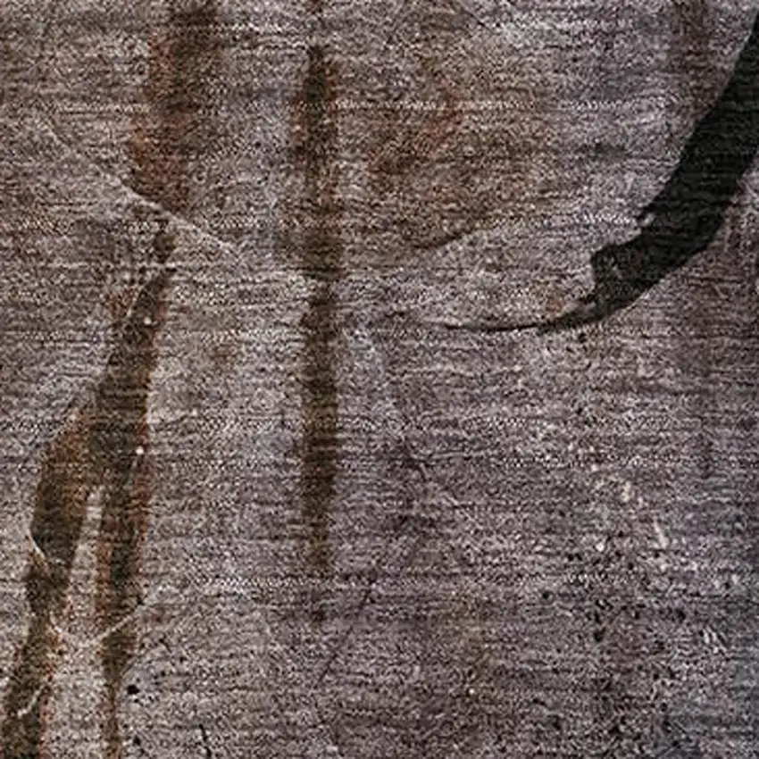 Taupe And Gray Abstract Washable Area Rug With UV Protection Photo 3