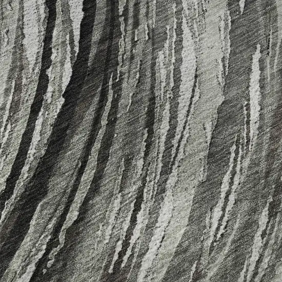 Taupe And Gray Abstract Washable Area Rug With UV Protection Photo 8