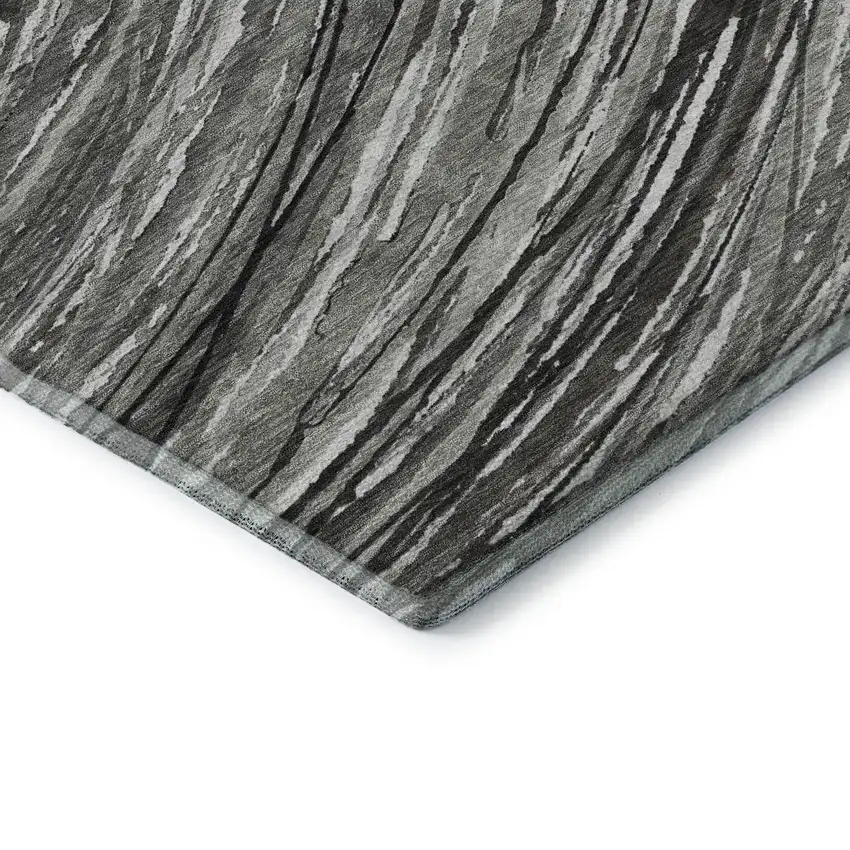 Taupe And Gray Abstract Washable Area Rug With UV Protection Photo 7