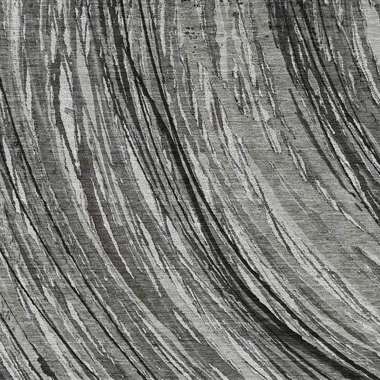 Taupe And Gray Abstract Washable Area Rug With UV Protection Photo 3