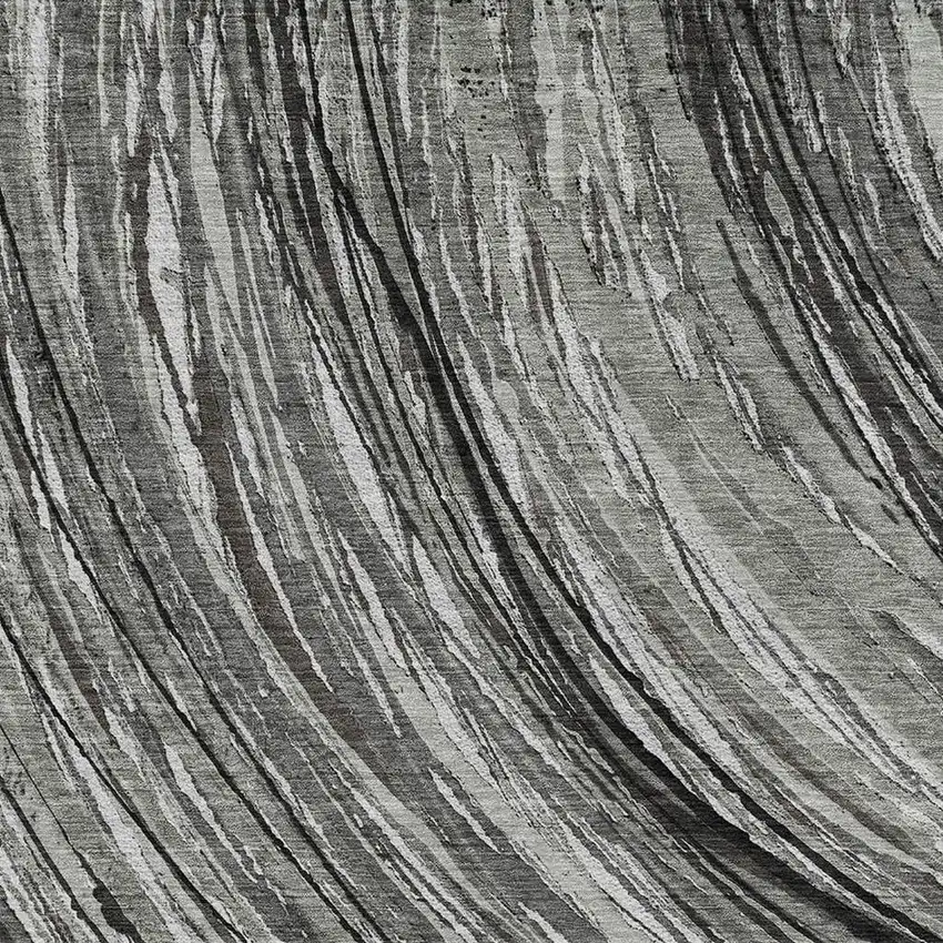 Taupe And Gray Abstract Washable Area Rug With UV Protection Photo 3