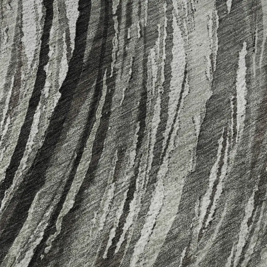 Taupe And Gray Abstract Washable Area Rug With UV Protection Photo 9