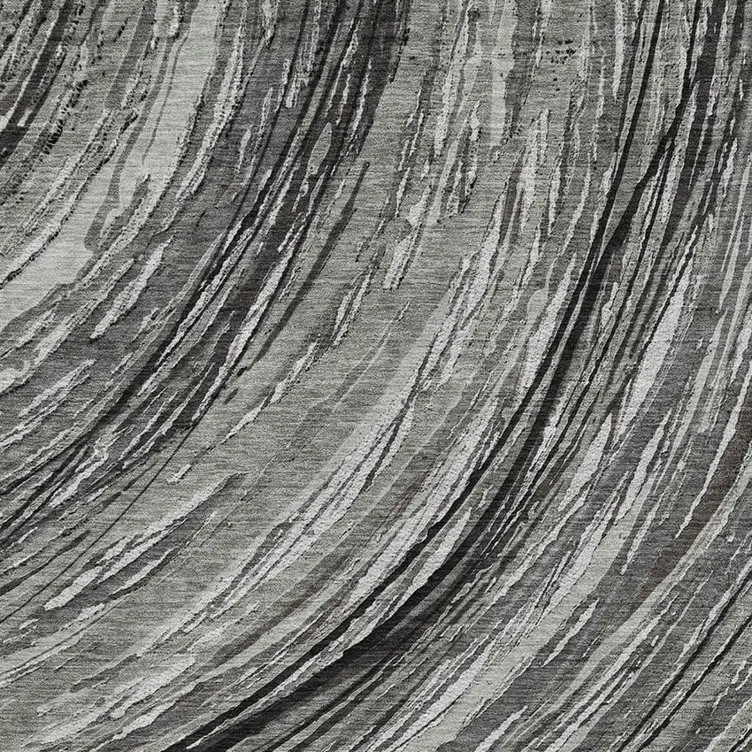 Taupe And Gray Abstract Washable Area Rug With UV Protection Photo 7