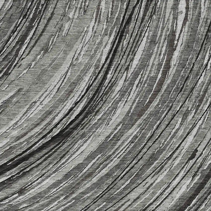 Taupe And Gray Abstract Washable Area Rug With UV Protection Photo 7