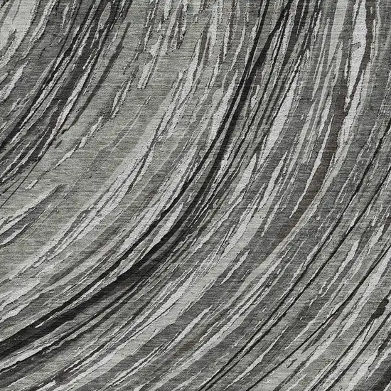 Taupe And Gray Abstract Washable Area Rug With UV Protection Photo 7