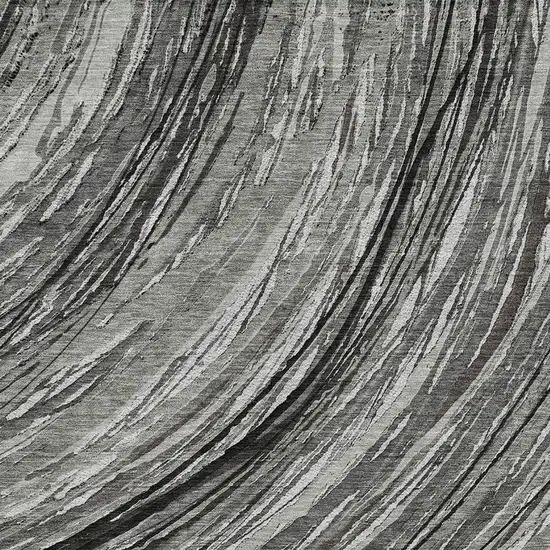 Taupe And Gray Abstract Washable Area Rug With UV Protection Photo 3