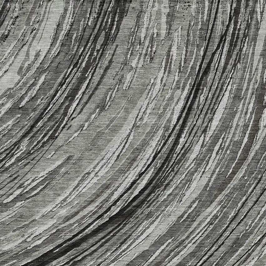 Taupe And Gray Abstract Washable Area Rug With UV Protection Photo 3