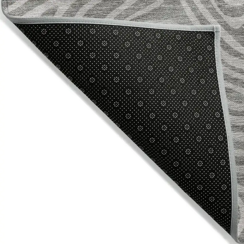 Taupe And Gray Abstract Washable Indoor Outdoor Area Rug Photo 4