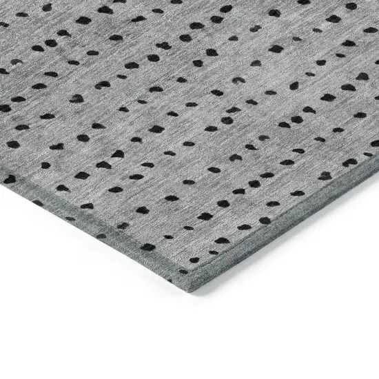 Taupe And Gray Abstract Washable Indoor Outdoor Area Rug Photo 9