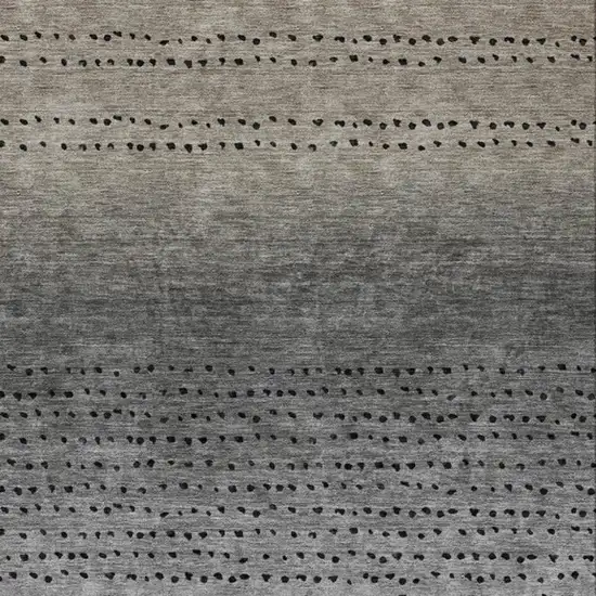 Taupe And Gray Abstract Washable Indoor Outdoor Area Rug Photo 3