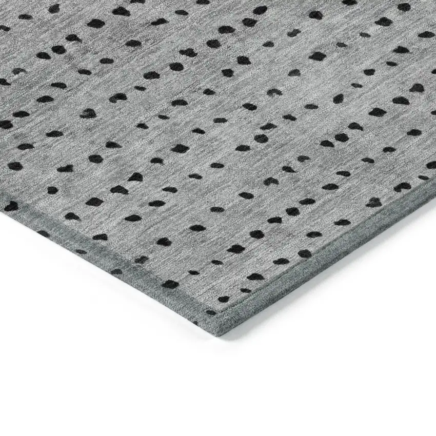 Taupe And Gray Abstract Washable Indoor Outdoor Area Rug Photo 9