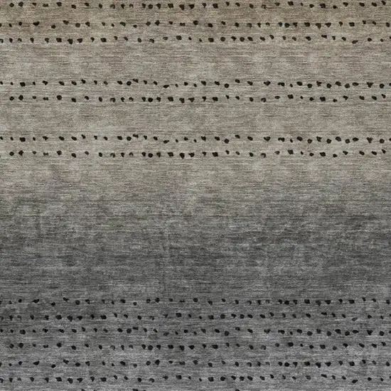 Taupe And Gray Abstract Washable Indoor Outdoor Area Rug Photo 4