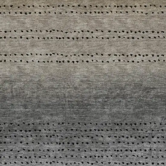 Taupe And Gray Abstract Washable Indoor Outdoor Area Rug Photo 3